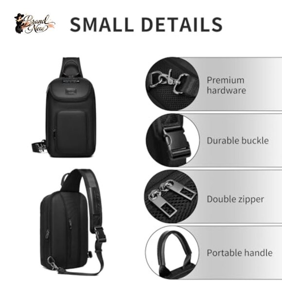 Anti-theft Travel Backpack with RFID-blocking sling backpack daypack Faraee Sling Bag RFID Blocking Crossbody Backpack Travel  main image 2